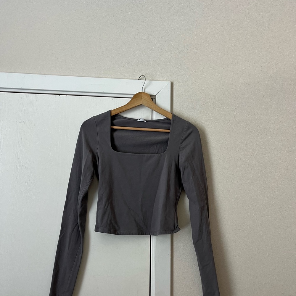 Garage Gray Long Sleeve Portia Top